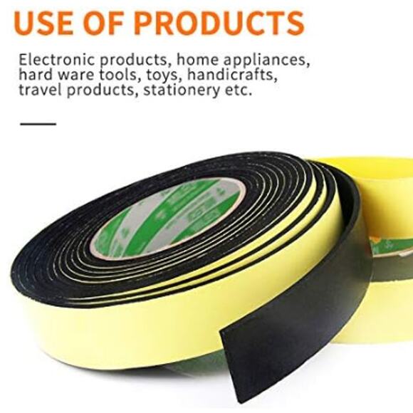 Foam Insulation Tape Adhesive High Density Seal Doors Weatherstrip Waterproof - Picture 7 of 8